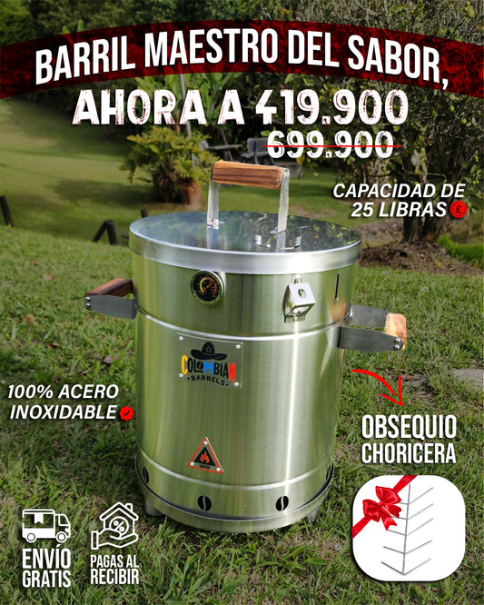 BARRIL ASADOR MEDIANO 25 LIBRAS